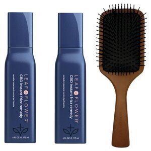Leaf & Flower Instant Frizz Remedy 6 oz & Leaf & Flower Brush 2pc Set